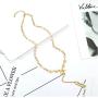 Ubrand Stainless Steel 12 Constellation Constellation Necklace, Gold-Plated and Silver-Plated Zodiac Creative Pendant, 18.5 + 2'' Extension Cord
