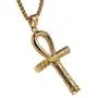 HZMAN Ankh Cross Stainless Steel Horus Eye Pendant Ancient Egyptian Protection Necklace 22 + 2 inch Chain HZMAN Ankh Cross Stainless Steel Horus Eye Pendant Ancient Egyptian Protection Necklace 22 + 2 inch Chain