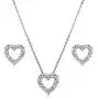 BERRICLE Rhodium Plated Sterling Silver Cubic Zirconia CZ Open Heart Bridal Bridesmaid Fashion Necklace and Earrings Set BERRICLE Rhodium Plated Sterling Silver Cubic Zirconia CZ Open Heart Bridal Bridesmaid Fashion Necklace and Earrings Set