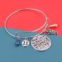 Stranger Things Gifts, Themed Bracelet ST Merchandise Alphabet Jewelry Light Eleven Demogorgon Bangle Halloween Cosplay Costume for Girls Women