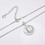 Bellrela 925 Sterling Silver Owl on The Branch Cresent Moon Pendant Necklace,18+2rolo Chain