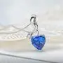 Uloveido Silver Color Crystal Heart Pendant Infinity Necklace Cubic Zirconia Valentines Jewelry for Women Y1070 Uloveido Silver Color Crystal Heart Pendant Infinity Necklace Cubic Zirconia Valentines Jewelry for Women Y1070
