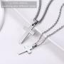 PROSTEEL Cross Necklace for Men Women, 316L Stainless Steel，Gold/Silver/Black/Rose Gold/Blue Tone, Hypoallergenic, Two Sizes, Come Gift Box