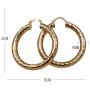 Redhithot Lots 4 Pieces/Set 18K Gold Plated - Big Hollow Geometry Carved Multilayer Circle Bling Bling Boho Beach Hoop Stud Earrings Jewelry for Women Girls Lady