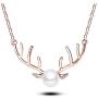 BITSEACOCO Personalized Christmas Necklace Earrings Set for Women, Charm Rose Gold Pearl Necklace Funny Christmas Jewelry Gifts for Girls, Teen Girls, Mom, Grandma