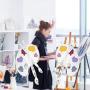SEIRAA Artsy Paint Palette Earring for Art Teacher Painting Lovers Paint Brush Artist Jewelry