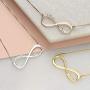 Getname Necklace Personalized Infinity Family Name Pendant with Any Names Eternal Infinity Name Necklace Brass