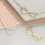 Getname Necklace Personalized Infinity Family Name Pendant with Any Names Eternal Infinity Name Necklace Brass
