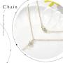 Jeairts Boho Crystal Layered Necklace Pendant Chain Y Necklaces Jewelry for Women and Girls