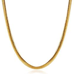 ACC PLANET Layered Choker Necklace 14K Real Gold Plated Figaro Chain Necklace Special Mothers Gifts Gold Chain Layering Necklace for Women Girls Jewelry