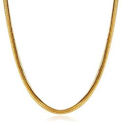 ACC PLANET Layered Choker Necklace 14K Real Gold Plated Figaro Chain Necklace Special Mothers Gifts Gold Chain Layering Necklace for Women Girls Jewelry