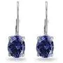 Sterling Silver Genuine, Created or Simulated Gemstone 8x6mm Oval Leverback Earrings Sterling Silver Genuine, Created or Simulated Gemstone 8x6mm Oval Leverback Earrings