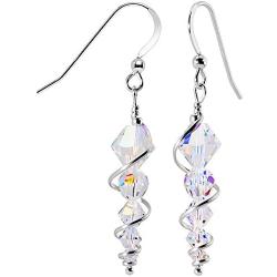 Body Candy Handcrafted 925 Silver Icicle Drop Earrings Created with Swarovski Crystals
