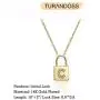 Turandoss Gold Initial Lock Necklaces for Women, 14K Gold Plated Dainty Personalized Initial CZ Letter Padlock Pendant Gold Lock Necklaces for Women Girls Trendy Jewelry Gifts