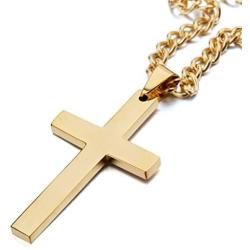 Jstyle Jewelry Mens Cross Necklace for Men Women Stainless Steel Pendant 24 Inch