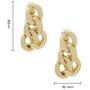 Minimalist Gold Chunky Link Long Chain Drop Earrings for Women Girls Simple Metal Chain Dangling Tassel Earrings Jewelry
