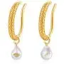 P&N Jewelry Ear Cuffs Earrings Clips on Earrings for Women, Detachable Pendant Earrings Sterling Silver 18K Gold Plated for Daily Party Travly