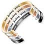 BEAUTY CHARM Bracelets Inspirational Gifts for Men Women Teens Girls, Stainless Steel Personalized Engraved Positive Quote Keep Going Bracelets Cuff Bangle Motivational Encouragement Jewelry Gifts
