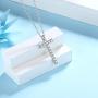 Cubic Zirconia Iced Out Initial Letter Necklace for Women Men 925 Sterling Silver Simulated Diamond Bling A to Z 26 Alphabet Pendant Necklace Bridesmaid Engagement Jewerly Gift