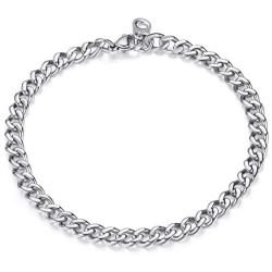 FindChic Curb Chain Bracelet for Men or Women 18K Gold Plated/Stainless Steel/Black Chunky Wrist Link Chains Bracelets for Boys 5MM 7MM 9MM 12MM Width 7.5/ 8.3 2 Length Options, with Jewelry Box