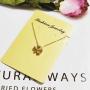 Unicorn Sun Elephant Pendant Necklace Minimalist Lucky 8 Clover Bowkont Chain Friendship Hexagram Fashion Jewelry for Women and Girls (Clover)