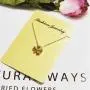 Unicorn Sun Elephant Pendant Necklace Minimalist Lucky 8 Clover Bowkont Chain Friendship Hexagram Fashion Jewelry for Women and Girls (Clover)