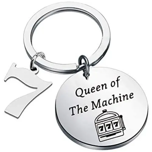 Slot Machine Inspired Keychain Queen of The Machine Gambling Jewelry Casino Lover Gifts Slot Machine Themed Gifts Slot Machine Inspired Keychain Queen of The Machine Gambling Jewelry Casino Lover Gifts Slot Machine Themed Gifts