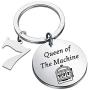 Slot Machine Inspired Keychain Queen of The Machine Gambling Jewelry Casino Lover Gifts Slot Machine Themed Gifts
