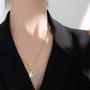Finrezio 14K Gold Plated Catholic Christian Pendant Necklace for Women Paperclip Link Chain Necklace Virgin Mary Pendant Necklace Charm Minimalist Jewelry