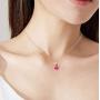 Mickey Mouse Pendant Necklace, 18K Gold Plated Cute Animal Necklace for Girls Women, Made with Swarovski Crystal, Lovely Jewelry Gift Christmas Birthday for Girls Daughter Women Wife Her,16''+2”