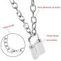Krun Y Necklace Lock Pendant Simple Cute Necklaces Long Multilayer Chain Fashion Jewelry Women Girls Gift for Her