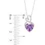 Lab-Created Gemstone Birthstone Heart and Diamond Accent Necklace Pendant Charm in 10k White Gold or 10k Yellow Gold plated or 925 Sterling Sliver with 18” Chain (Choose your Birthstone) Lab-Created Gemstone Birthstone Heart and Diamond Accent Necklace Pendant Charm in 10k White Gold or 10k Yellow Gold plated or 925 Sterling Sliver with 18” Chain (Choose your Birthstone)