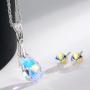 NEOGLORY AB Crystal Necklaces Earrings Jewelry Sets for Sensitive Skin Embellished with Crystals from Swarovski