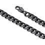 FaithHeart Mens Curb Link/Figaro Chain Necklace, 3/5/8/9/12 MM Width 16-32 Inch Length Personalized Necklaces, Hip-Hop Strong Stainless Steel Sturdy Chains (Send Gift Box)