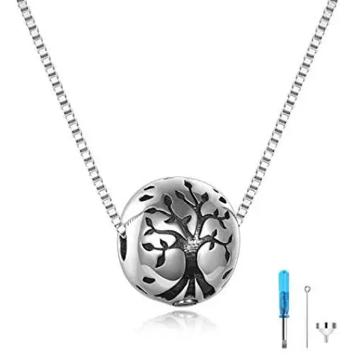 ONEFINITY Sterling Silver Tree of Life Urn Necklace for Ashes Owl Necklace Pendant Charm for Women Memorial Gifts Keepsake Always in My Heart Memory Necklace Jewelry ONEFINITY Sterling Silver Tree of Life Urn Necklace for Ashes Owl Necklace Pendant Charm for Women Memorial Gifts Keepsake Always in My Heart Memory Necklace Jewelry