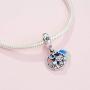 Pandora Jewelry Fox and Rabbit Dangle Cubic Zirconia Charm in Sterling Silver