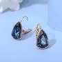 Swarovski Crystal Triangle Leverback Drop Earrings for Women 14K Rose Gold Plated Hypoallergenic Jewelry Swarovski Crystal Triangle Leverback Drop Earrings for Women 14K Rose Gold Plated Hypoallergenic Jewelry