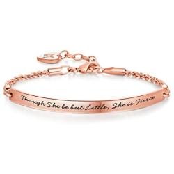 Annamate Inspirational Graduation Gifts Bracelet Bangle Motivational Mantra Quote Engraved Message for Women Teen Girls Birthday Jewelry