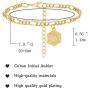 Inspirt House Gold Initial Anklet for Women Cuban Chain Ankle Bracelet for Girls Beach Foot Jewelry Gifts,Letter Ankle Bracelets for Women Teen Girls