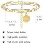 Inspirt House Gold Initial Anklet for Women Cuban Chain Ankle Bracelet for Girls Beach Foot Jewelry Gifts,Letter Ankle Bracelets for Women Teen Girls