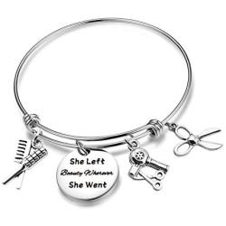 MAOFAED Hairdresser Gift Hair Stylist Gift She Left Beauty Wherever She Went Cosmetology Graduation Gift for Her