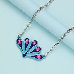 HANRESHE New Crystals Peacock Pendant Necklace Chian Ladybug and Cat Noir Cartoon Jewelry Kids Cosplay Costume for Kids