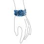 Bling Jewelry Crystal Chip Stone Wide Chunky Cluster Multi Strand Stretch Fashion Statement Bracelet for Women More Multi Colors
