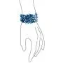 Bling Jewelry Crystal Chip Stone Wide Chunky Cluster Multi Strand Stretch Fashion Statement Bracelet for Women More Multi Colors