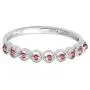 Dazzlingrock Collection Round Gemstone Ladies Anniversary Wedding Stackable Band Ring, Sterling Silver