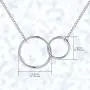BENOITE Silver Simple and Durable Double Round Necklace Christmas Mothers Day Valentines Day Gift Symbolizes Endless Love by Son and Daughter BENOITE Silver Simple and Durable Double Round Necklace Christmas Mothers Day Valentines Day Gift Symbolizes Endless Love by Son and Daughter