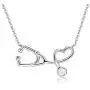 Opal Necklace 925 Sterling Silver Synthetic Opal Christian Believe Faith Necklace Nursing Themed Stethoscope Pendant Necklace for Nurses, Physician Assistants, Doctors, 18 Inches Christmas Jewelry