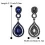 BriLove Womens Wedding Bridal Crystal Teardrop Infinity Chandelier Dangle Earrings