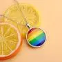 Gzrlyf Gay Pride Necklace Rainbow Pendant Necklace Gay Lesbian LGBT Pride Jewelry Gzrlyf Gay Pride Necklace Rainbow Pendant Necklace Gay Lesbian LGBT Pride Jewelry