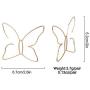 D.Rosse Large Boho Hollow Line Butterfly Earrings Gold Drop Dangle Beach Earrings Simple Stylish Dainty Pendant Silver Hoop Earrings for Women and Girls